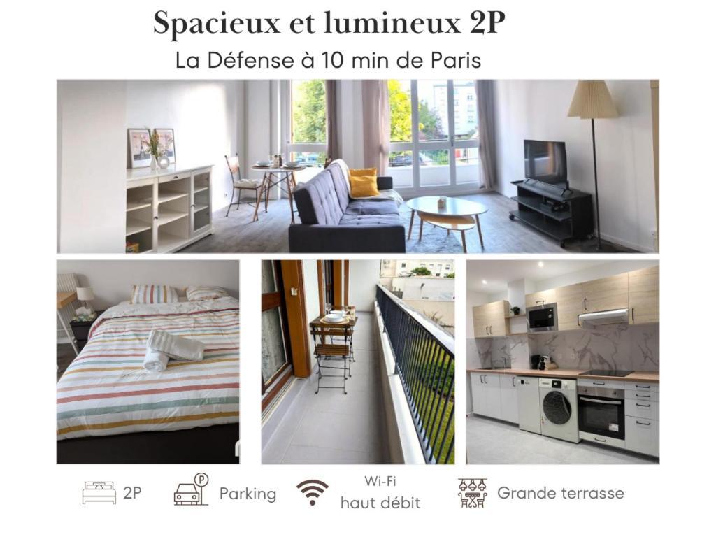 Evasion La Defense - Balcon & Wi-Fi, A 10 Min De Paris Apartment Курбьовоа Екстериор снимка